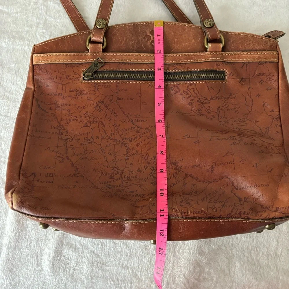 Patricia Nash Poppy World Map Print Tote Bag Purse